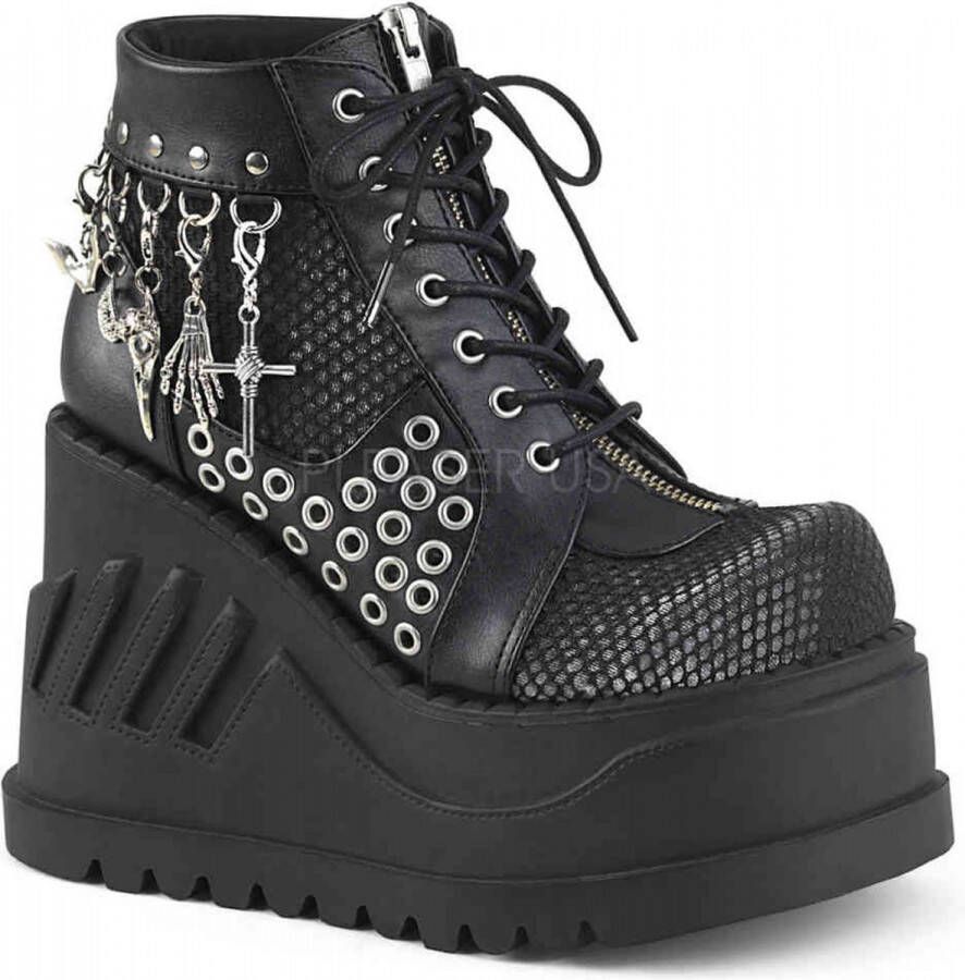 Demonia Plateau Laarzen 42 Shoes STOMP 18 Zwart