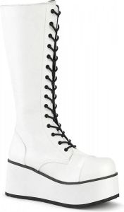 Demonia Plateau Laarzen 45 Shoes TRASHVILLE 502 Wit Zwart