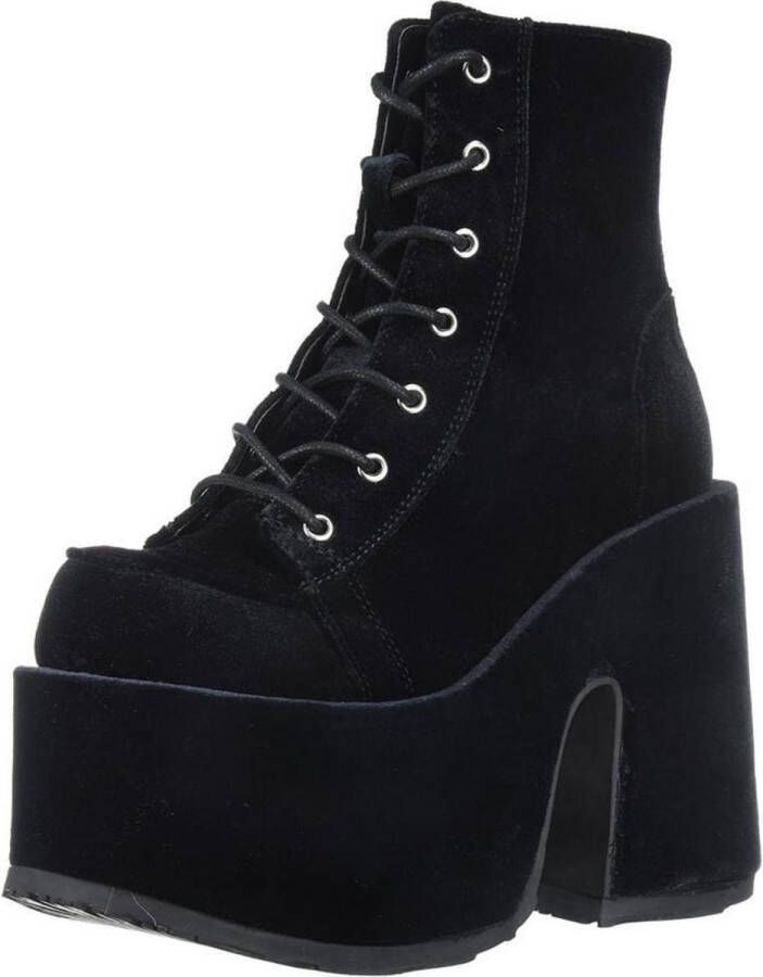 Demonia Cult CAMEL-203 Plateau Laarzen 40 Shoes Zwart