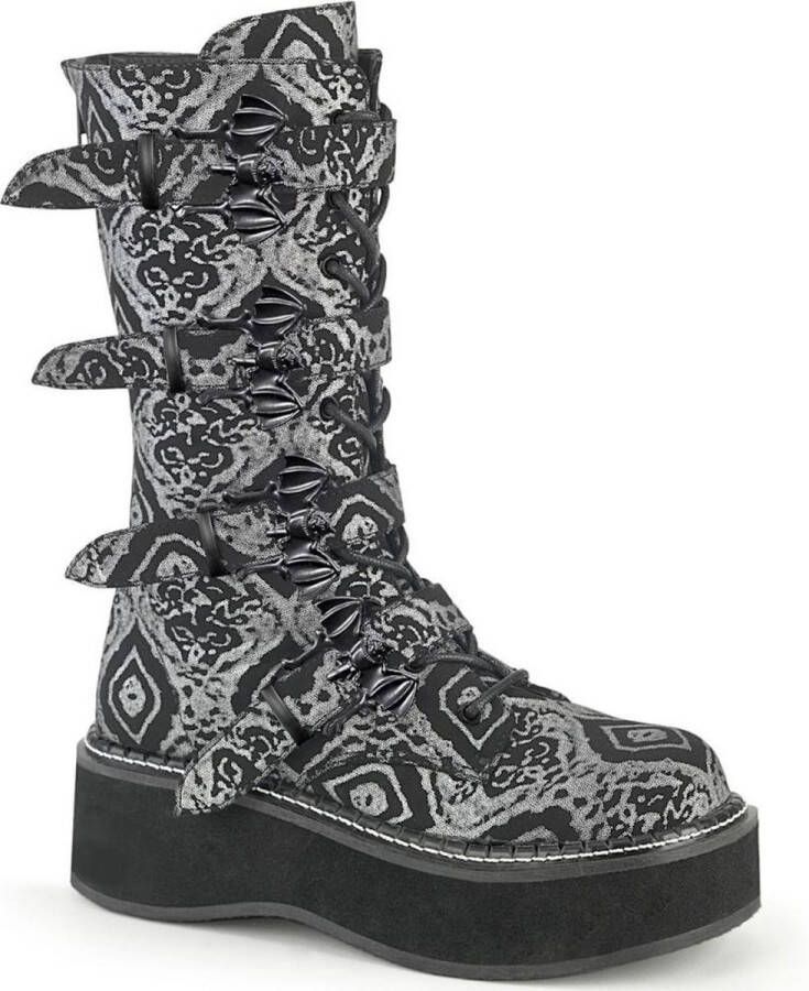 DemoniaCult EMILY-322 Plateau Laarzen 37 Shoes Zwart Grijs - Foto 1