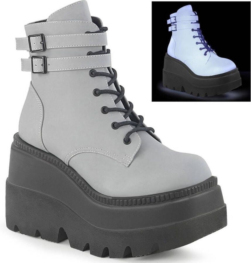 DemoniaCult SHAKER-52 Plateau Laarzen 35 Shoes Grijs Zwart - Foto 1