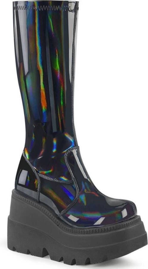 DemoniaCult SHAKER-65 Plateau Laarzen 41 shoes Zwart Chroomkleurig