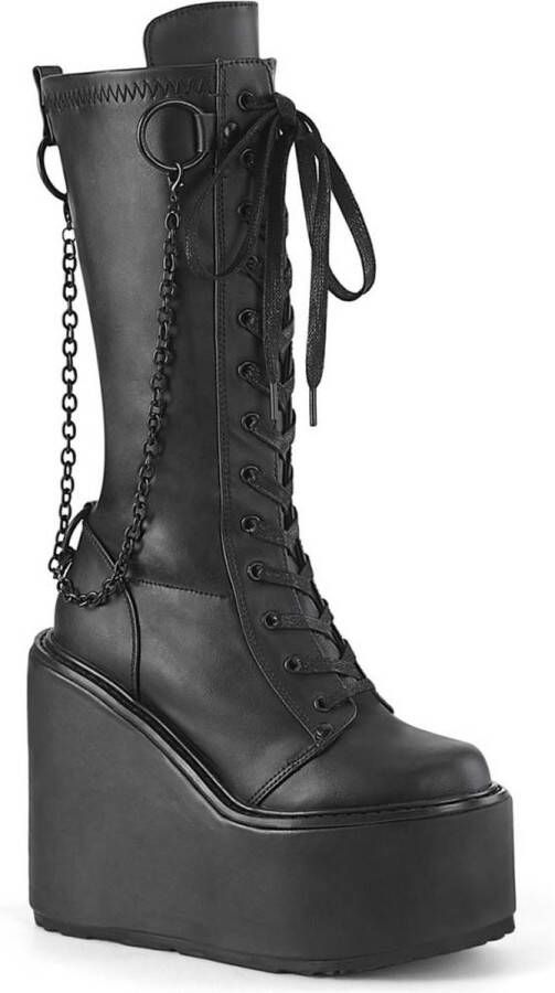 DemoniaCult SWING-150 Plateau Laarzen 36 Shoes Zwart