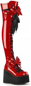 Demonia Plateau overknee Laarzen 40 Shoes KERA 303 Rood