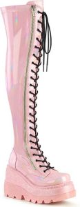 Demonia Plateau overknee Laarzen 40 Shoes SHAKER 374 Roze