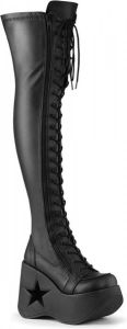 Demonia Plateau overknee Laarzen 42 Shoes DYNAMITE 300 Zwart