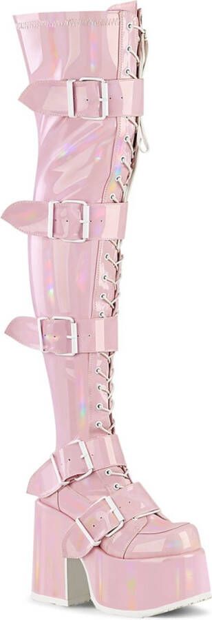 DemoniaCult CAMEL-305 Plateau overknee Laarzen 40 Shoes Roze