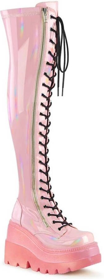 DemoniaCult SHAKER-374-1 Plateau overknee Laarzen 40 Shoes Roze - Foto 1