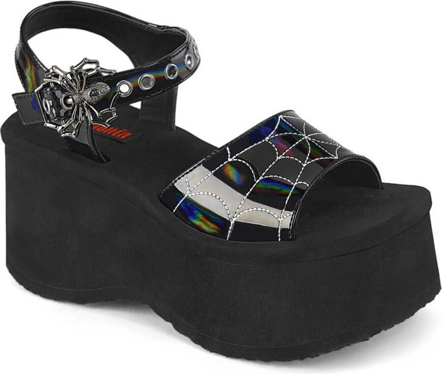 DemoniaCult FUNN10 Platform Sandals 40 Shoes Zwart