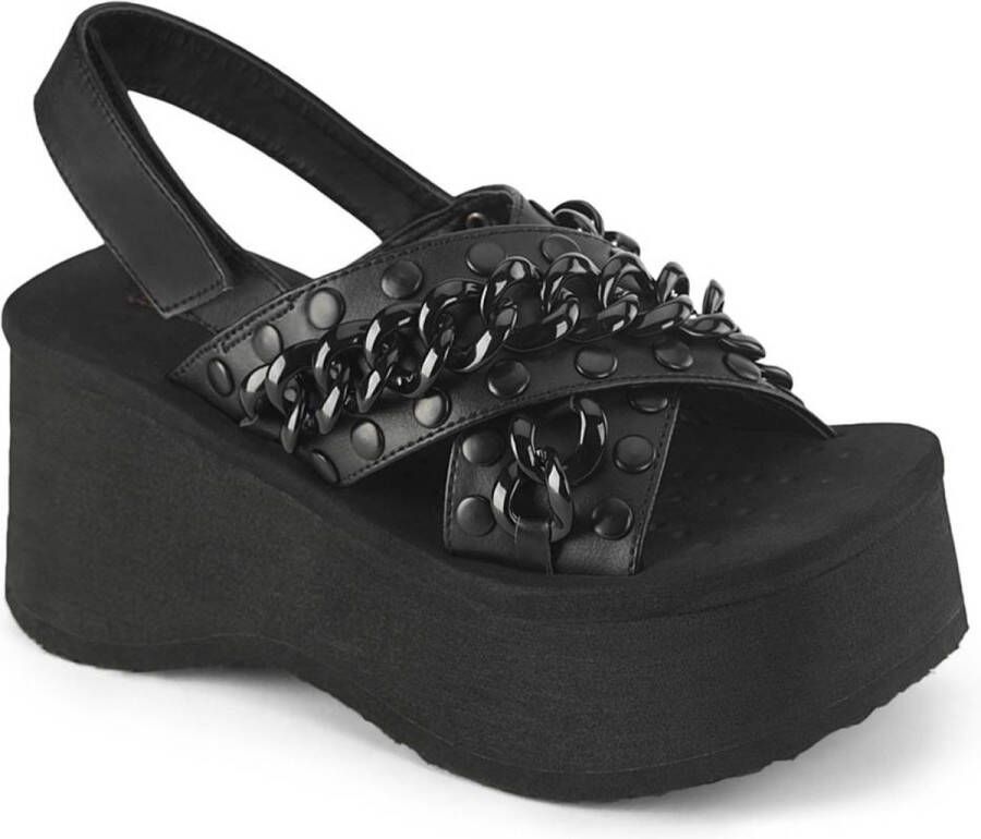 Demonia Plateau Sandaal 36 Shoes FUNN 12 Zwart