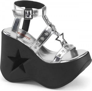 Demonia Plateau Sandaal 38 Shoes DYNAMITE 12 Zilverkleurig