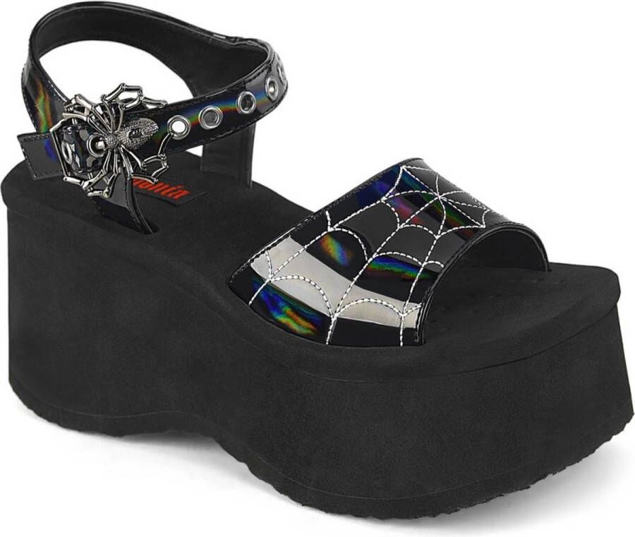 DemoniaCult FUNN-10 Plateau Sandaal 38 Shoes Zwart