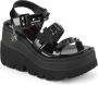 DemoniaCult SHAKER-13 Plateau Sandaal 39 Shoes Zwart - Thumbnail 1