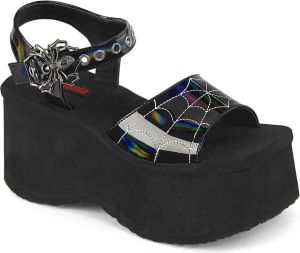 Demonia Plateau Sandaal 40 Shoes FUNN 10 Zwart