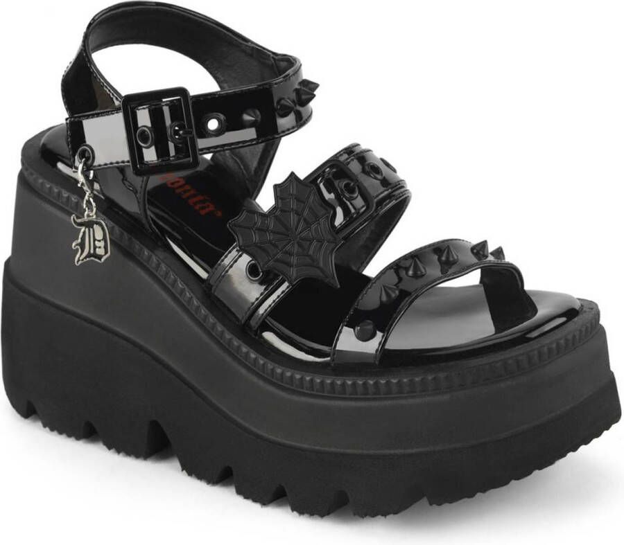 DemoniaCult SHAKER13 Platform Sandals 35 Shoes Zwart