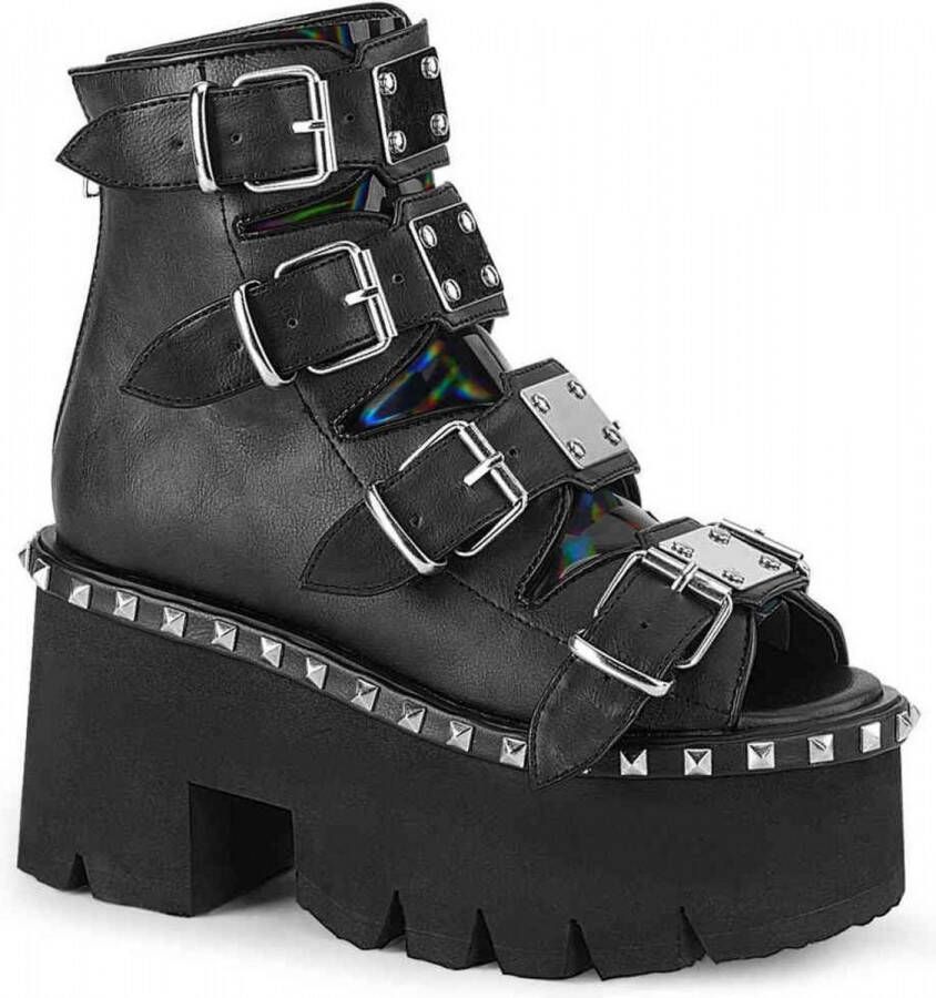 Demonia Plateau Sandaal 42 Shoes ASHES 70 Zwart