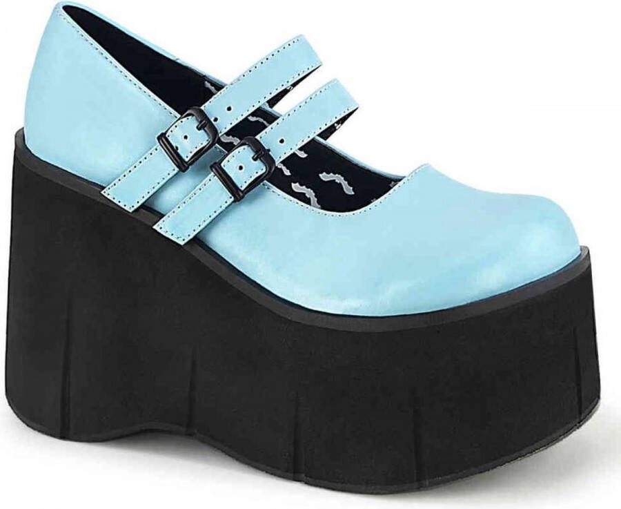 DemoniaCult KERA-08 Plateau Sandaal 40 Shoes Blauw Zwart