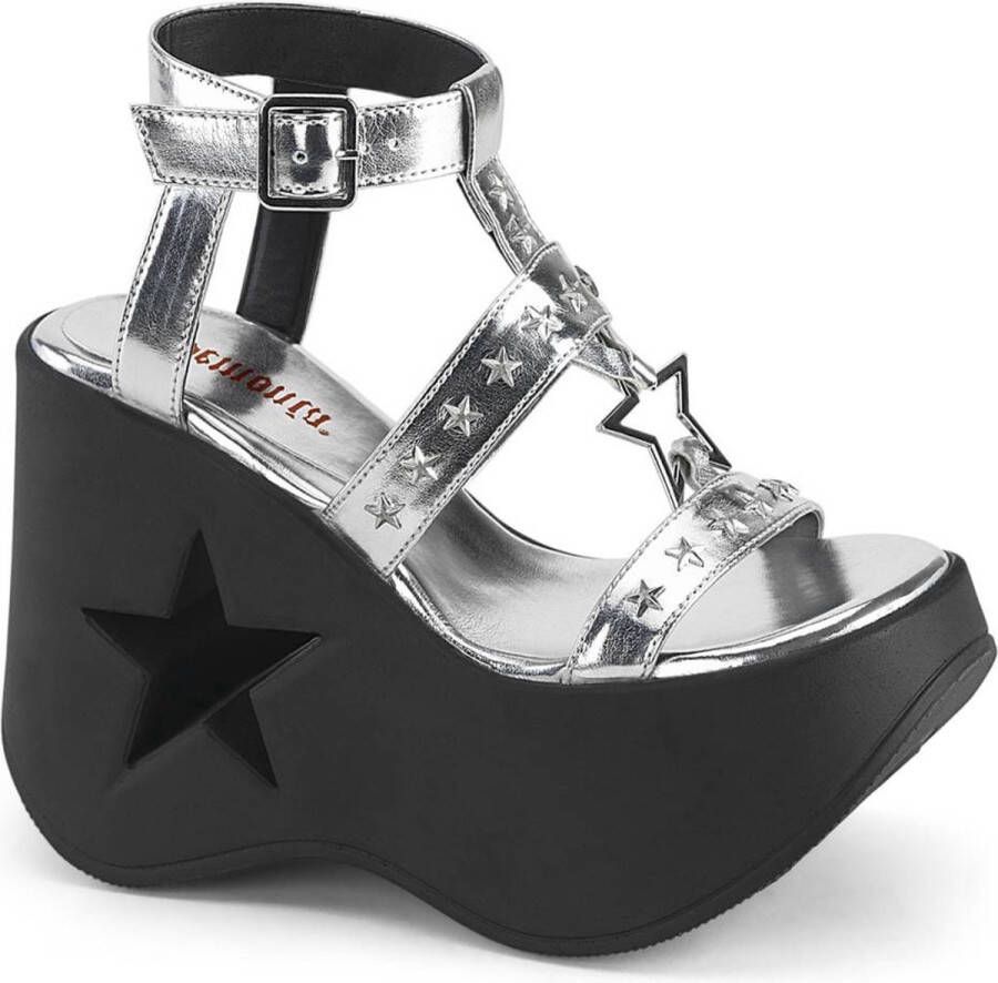 DemoniaCult DYNAMITE-12 Plateau Sandaal 40 Shoes Zilverkleurig - Foto 1