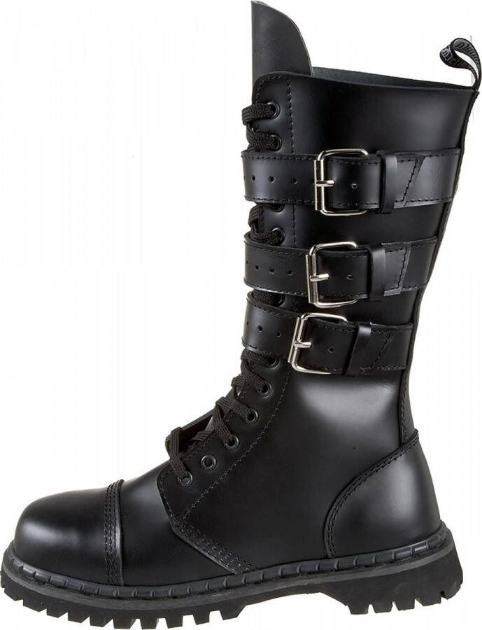 Demonia Pleaser Gravel 14 Boots Black Leather Mt