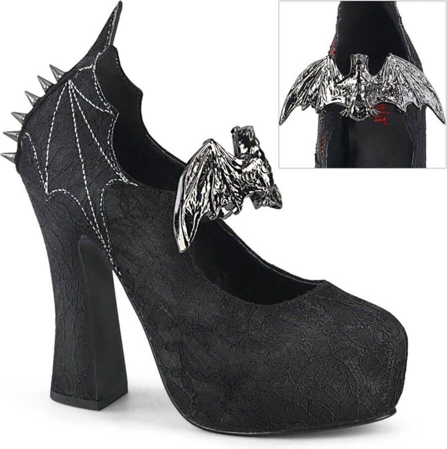 DemoniaCult DEMON-18 Hoge hakken 36 Shoes Zwart