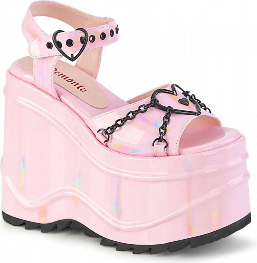 Demonia Sleehakken 36 Shoes WAVE 09 Roze Zwart