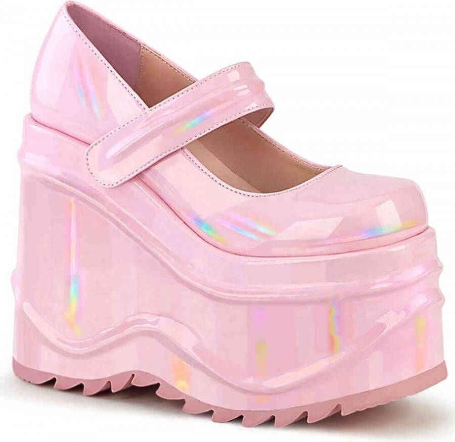 DemoniaCult Demonia Sleehakken WAVE-32 Roze