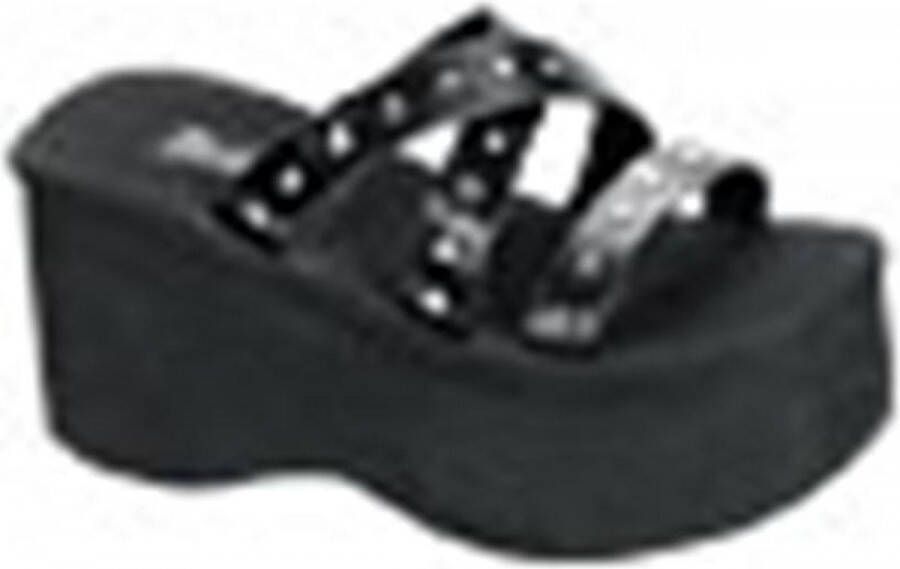 DemoniaCult FUNN-19 Slippers 36 Shoes Zwart