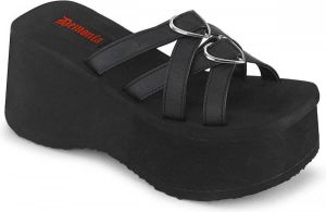 Demonia Slippers 37 Shoes FUNN 15 Zwart