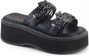 DemoniaCult Demonia Slippers EMILY-100 Zwart