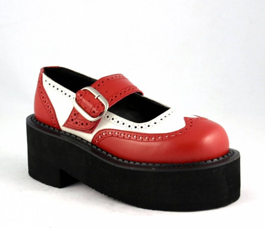 Demonia Spade 118 Rood Wit Lolita