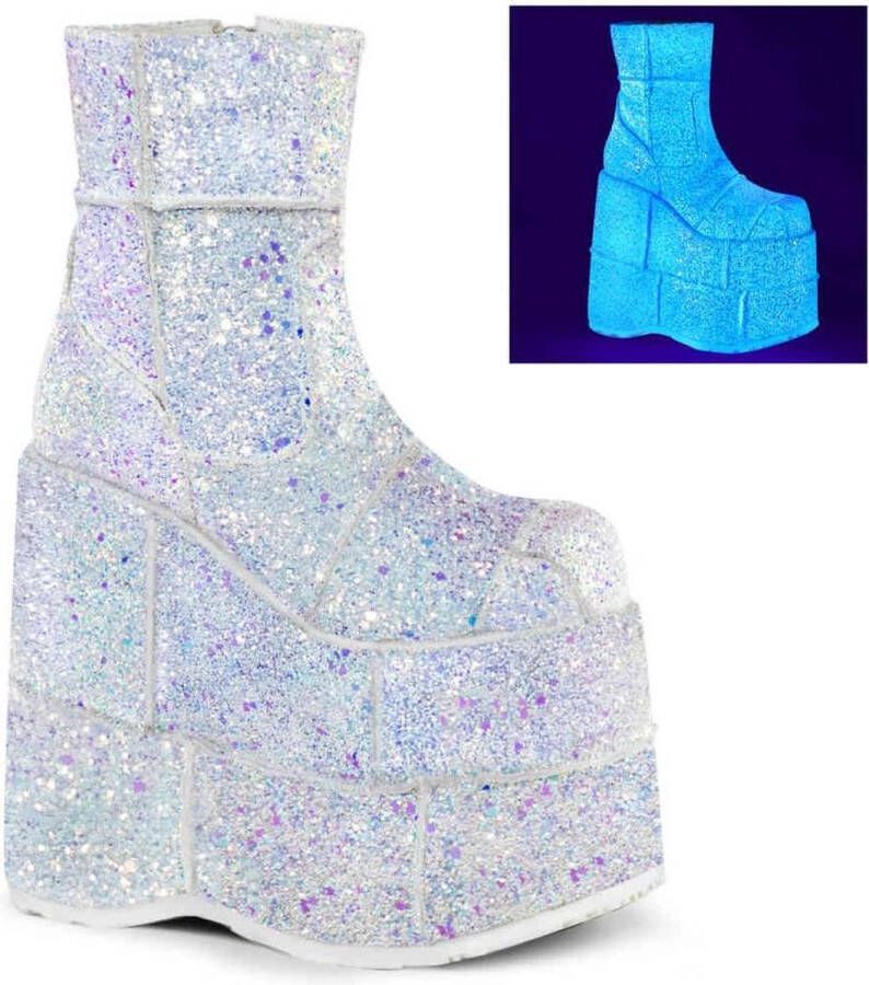 Demonia STACK 201G 5 = ) 7 PF Ankle Boot Side Zip