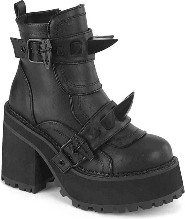 DemoniaCult ASSAULT-72 Plateau Laarzen 37 Shoes Zwart