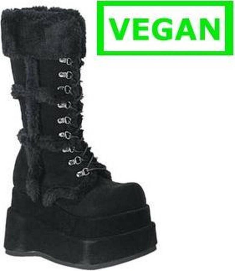 DemoniaCult BEAR-202 Plateau Laarzen 42 Shoes Zwart