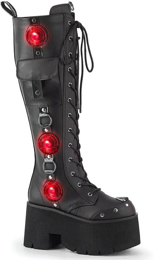 DemoniaCult BLAZE-202 Plateau Laarzen 38 Shoes Zwart
