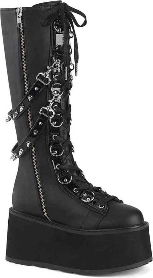 DemoniaCult DAMNED-220 Plateau Laarzen 39 Shoes Zwart