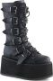DemoniaCult DAMNED-225 Plateau Laarzen 38 Shoes Zwart - Thumbnail 1