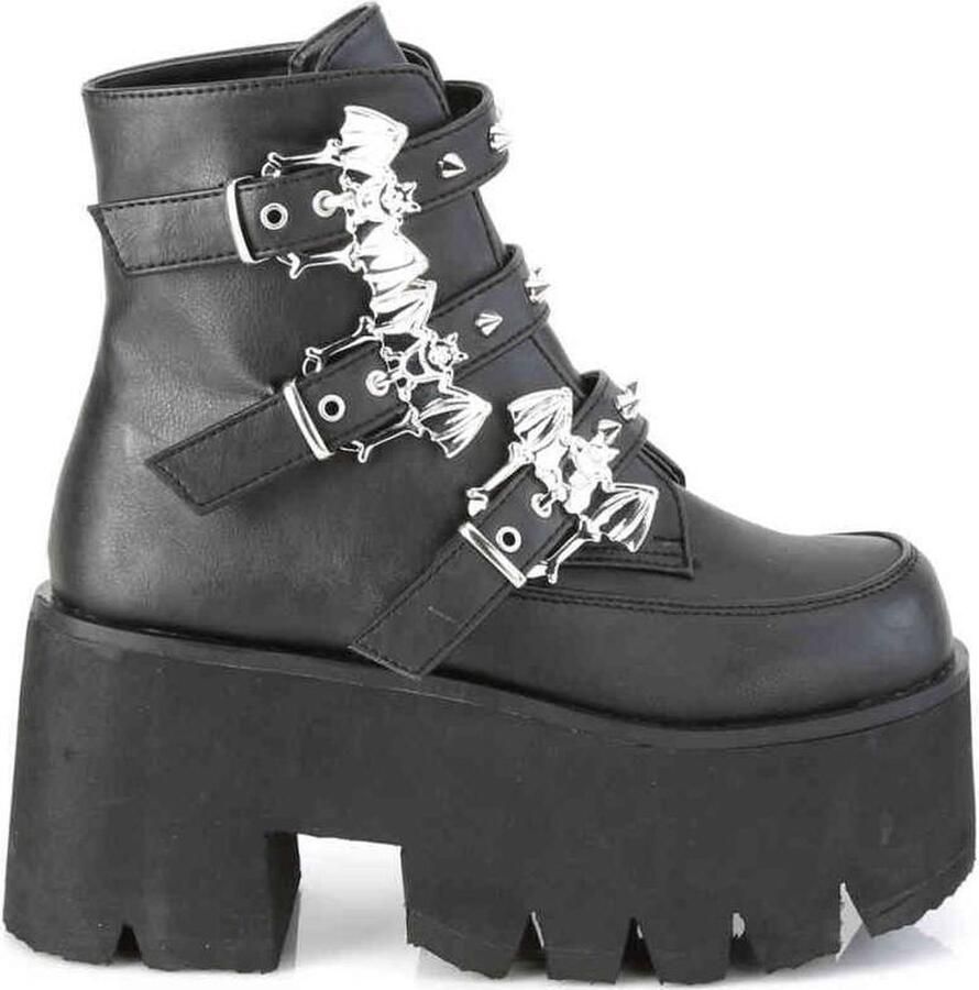 DemoniaCult ASHES-55 Plateau Laarzen 37 Shoes Zwart