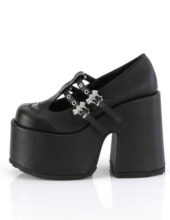 DemoniaCult CAMEL-55 Plateau Sandaal 39 Shoes Zwart - Foto 4