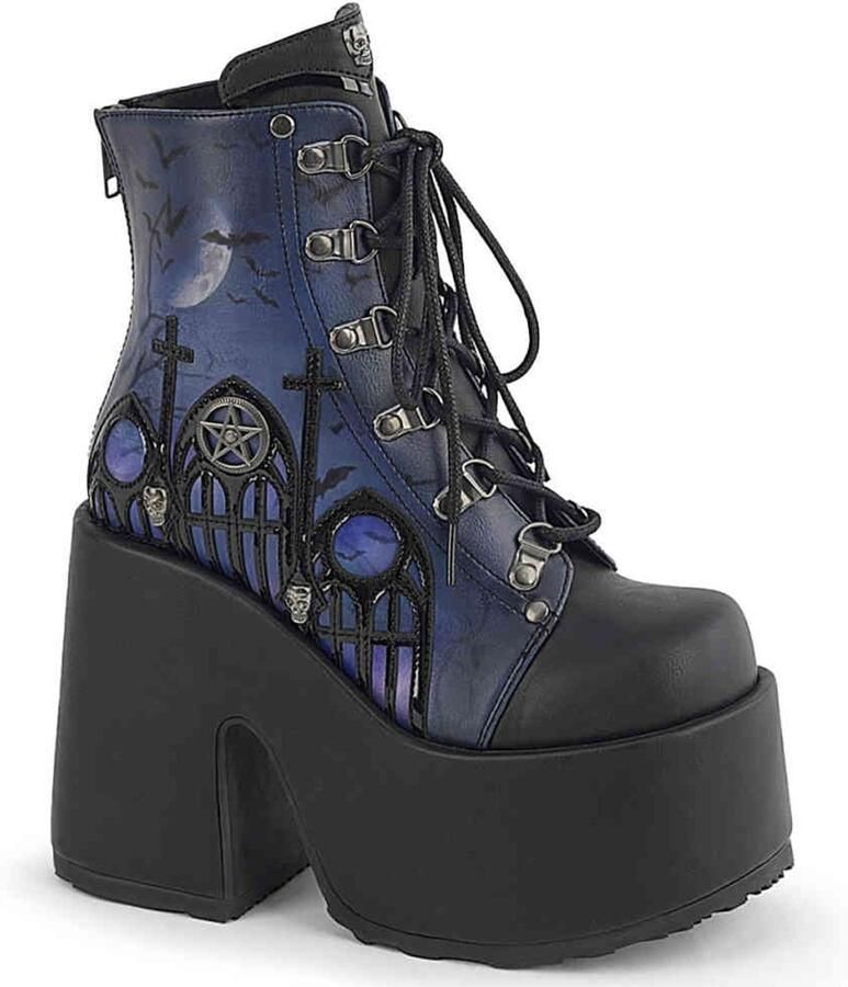 DemoniaCult CAMEL203PT Plateau Laarzen 39 Shoes Zwart