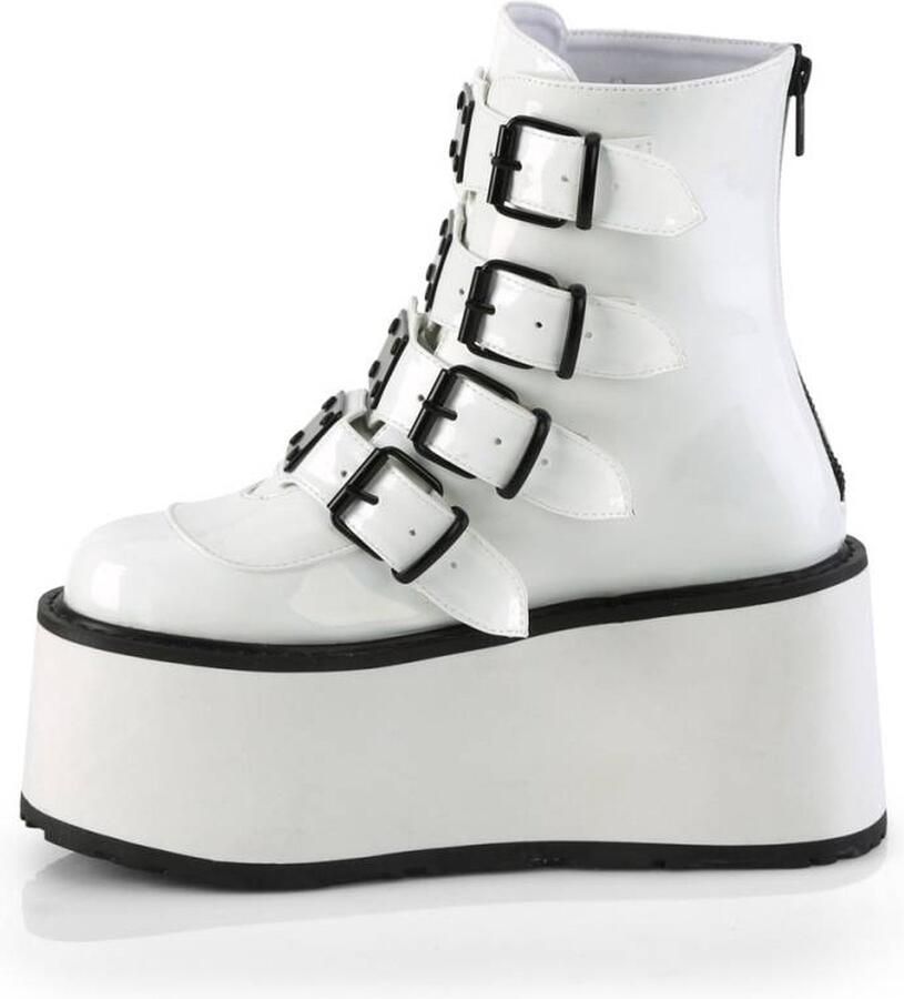 DemoniaCult DAMNED-105 Plateau Laarzen 39 Shoes Wit
