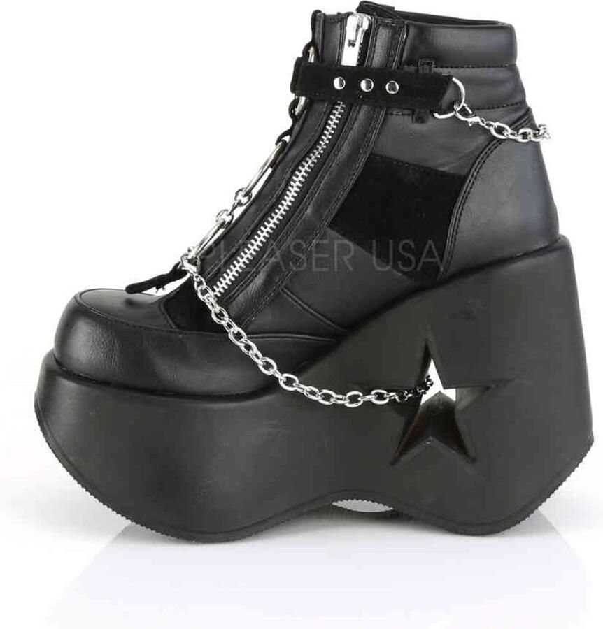 DemoniaCult DYNAMITE-101 Plateau Laarzen 42 Shoes Zwart Multicolours