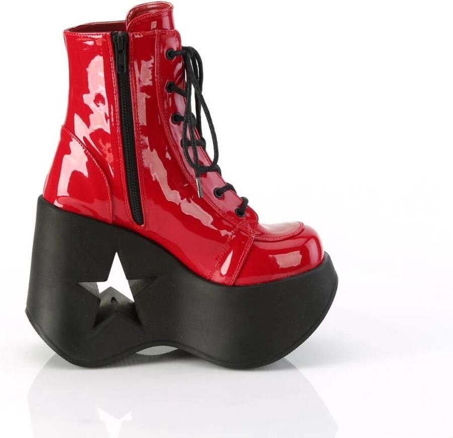 DemoniaCult DYNAMITE-106 Plateau Laarzen 40 Shoes Rood Zwart
