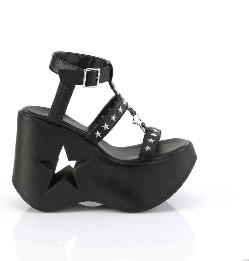 DemoniaCult DYNAMITE-12 Plateau Sandaal 41 Shoes Zwart