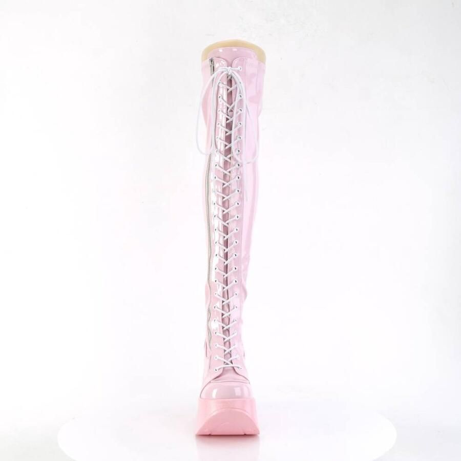 DemoniaCult DYNAMITE-300 Plateau overknee Laarzen 42 Shoes Roze