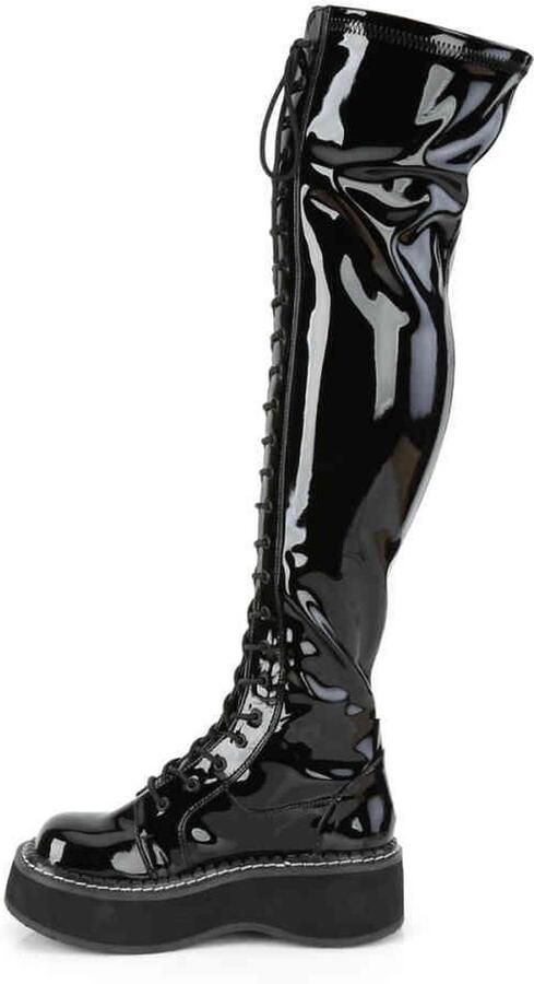 DemoniaCult EMILY-375 Overknee laarzen 36 Shoes Zwart