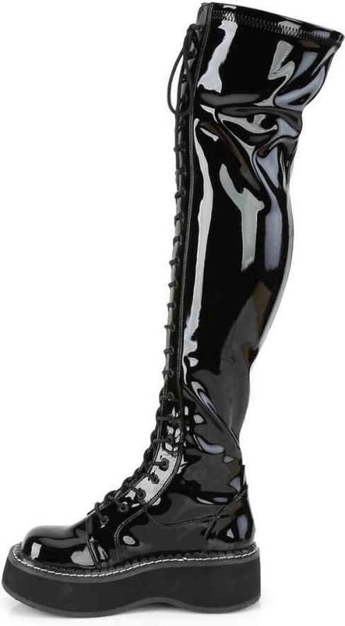 DemoniaCult EMILY-375 Overknee laarzen 42 Shoes Zwart