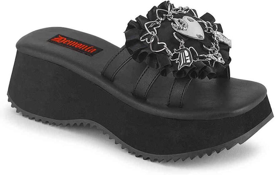 DemoniaCult FLIP-16 Slippers 37 Shoes Zwart