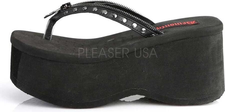 DemoniaCult FUNN-33 Slippers 40 Shoes Zwart - Foto 4