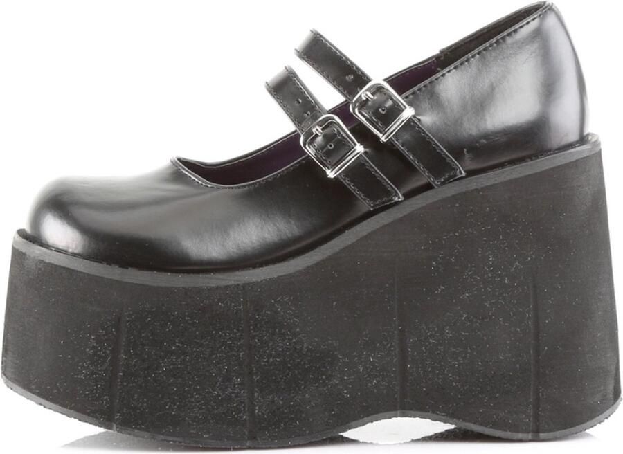 DemoniaCult KERA-08 Plateau Sandaal 42 Shoes Zwart