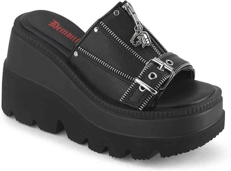 DemoniaCult SHAKER-07 Plateau Sandaal 39 Shoes Zwart